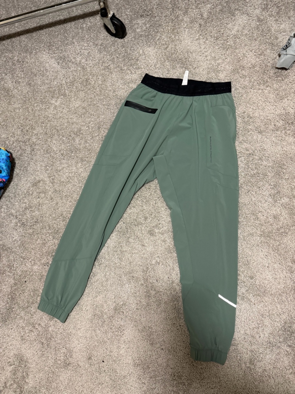 Alphalete Men's Jogger Pants Green with Black Waistband